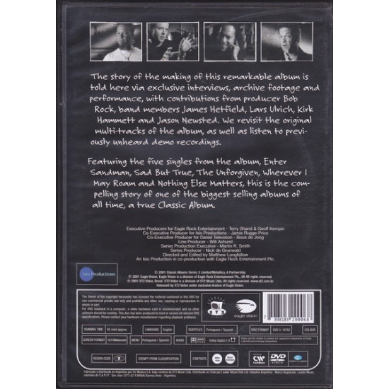 Dvd Metallica, Classic Albums, 2001 Dvd Metallica, Classic Albums, 2001