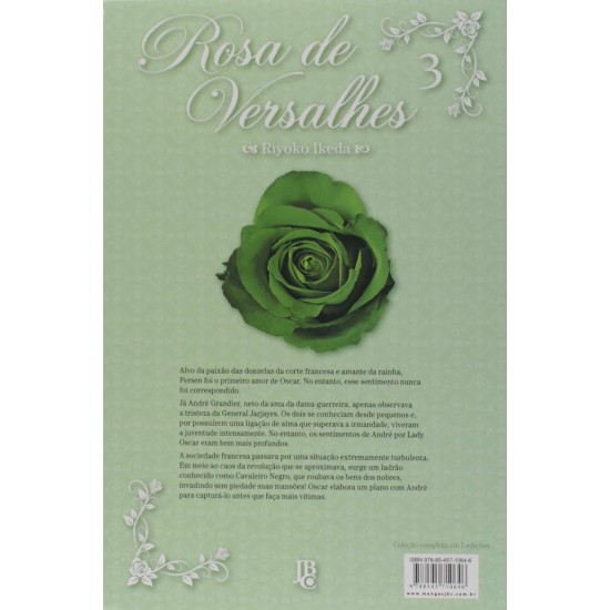Rosa de Versalhes, Volume 3, Riyoko Ikeda Rosa de Versalhes, Volume 3, Riyoko Ikeda