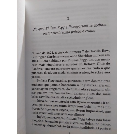 A Volta ao Mundo em Oitenta Dias, Júlio Verne, Capa de Luxo com Letras Douradas A Volta ao Mundo em Oitenta Dias, Júlio Verne, Capa de Luxo com Letras Douradas