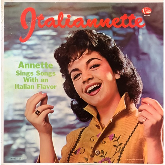 Cd Annette Funicello, Sings Songs With An Italian Flaver, Italiannette Cd Annette Funicello, Sings Songs With An Italian Flaver, Italiannette