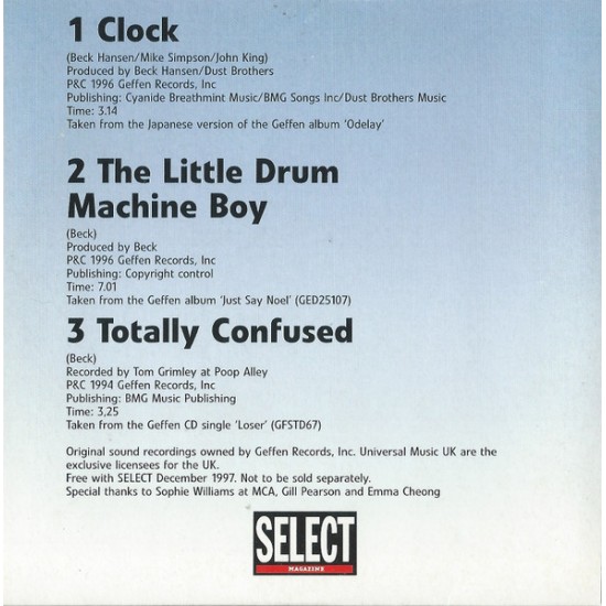 Cd Beck, Clock, The Little Drum Machine Boy, Totally Confused - Importado Reino Unido