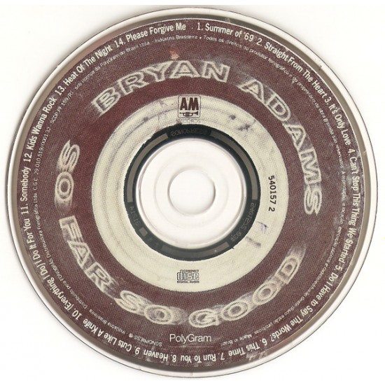 Cd Bryan Adams, So Far So Good Cd Bryan Adams, So Far So Good