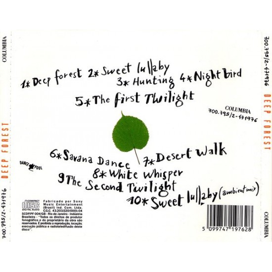 Cd Deep Forest, Deep Forest, Sony Music, 1992