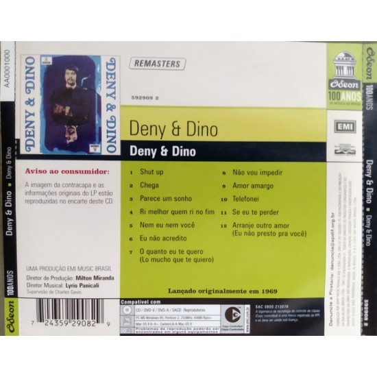 Cd Deny e Dino, Deny e Dino, 1969 Cd Deny e Dino, Deny e Dino, 1969