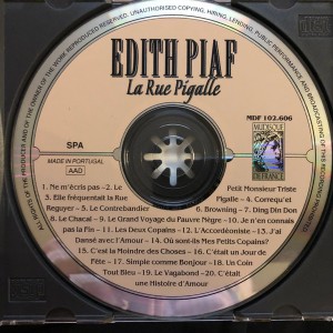 Cd Edith Piaf, La Rue Pigalle, Importado Portugal Cd Edith Piaf, La Rue Pigalle, Importado Portugal