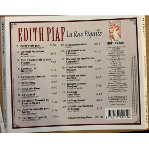 Cd Edith Piaf, La Rue Pigalle, Importado Portugal