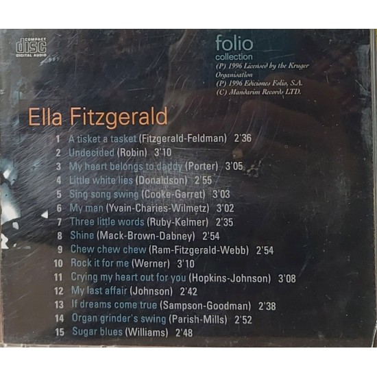 Cd Ella Fitzgerald, Folio Collection, The Jazz Masters, 100 Anos de Swing Cd Ella Fitzgerald, Folio Collection, The Jazz Masters, 100 Anos de Swing