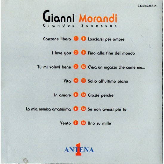 Cd Gianni Morandi, Grandes Sucessos