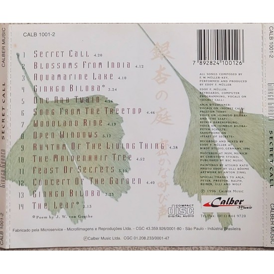 Cd Ginkgo Garden, Secret Call Cd Ginkgo Garden, Secret Call