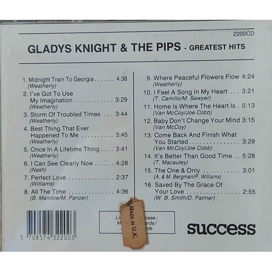 Cd Gladys Knight & The Pips, Greatest Hits - Importado Inglaterra