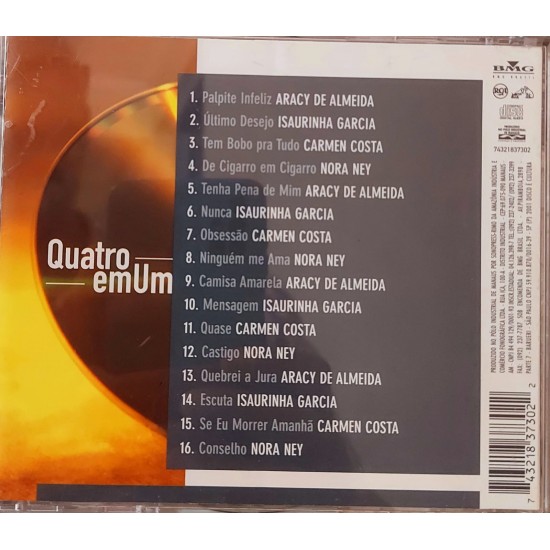 Cd Quatro em Um, Zeca Pagodinho, Dudu Nobre, Martinho da Vila, Bezerra da Silva