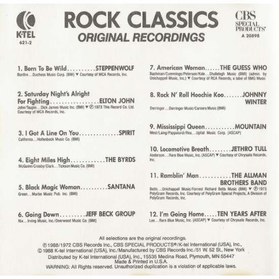 Cd Rock Classics, Series, Importado USA