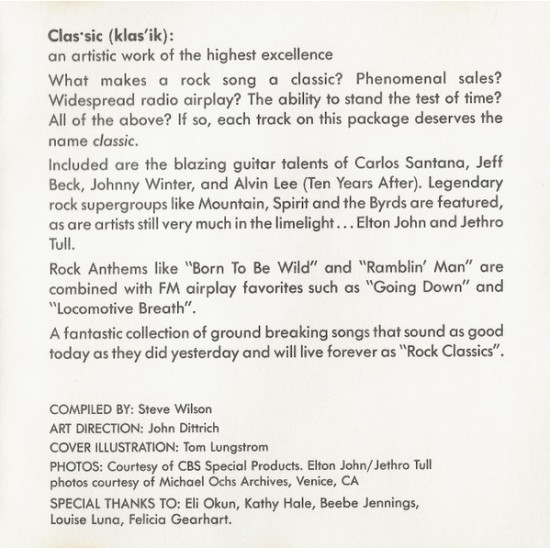 Cd Rock Classics, Series, Importado USA