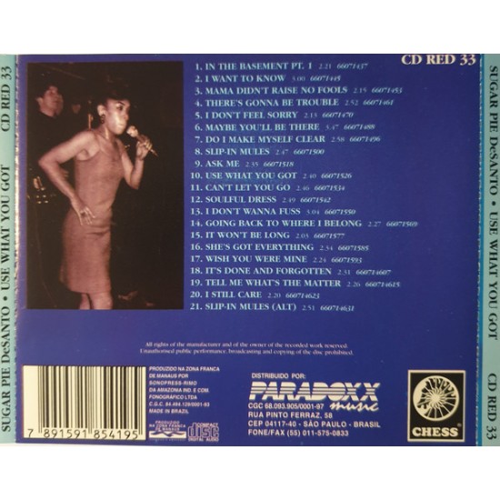 Cd Sugar Pie DeSanto, Use What You Got Cd Sugar Pie DeSanto, Use What You Got
