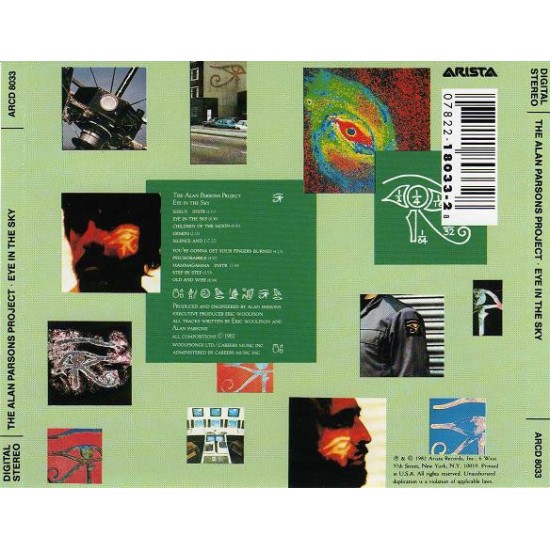 Cd The Alan Parson Project, Eye In The Sky, Arista, 1982, Importado USA Cd The Alan Parson Project, Eye In The Sky, Arista, 1982, Importado USA