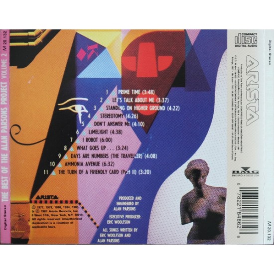 Cd The Best Of The Alan Parsons Project, Volume 2, Arista, 1991 Cd The Best Of The Alan Parsons Project, Volume 2, Arista, 1991