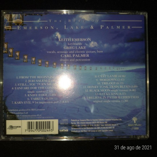 Cd The Best of Emerson Lake and Palmer, 1995 Cd The Best of Emerson Lake and Palmer, 1995