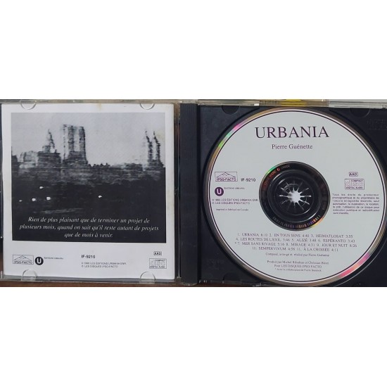 Cd Urbania, Pierre Guénette - Importado Canadá Cd Urbania, Pierre Guénette - Importado Canadá
