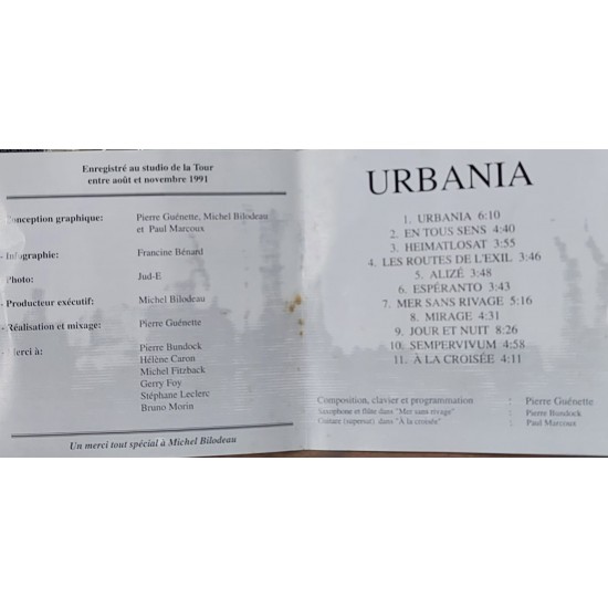 Cd Urbania, Pierre Guénette - Importado Canadá Cd Urbania, Pierre Guénette - Importado Canadá