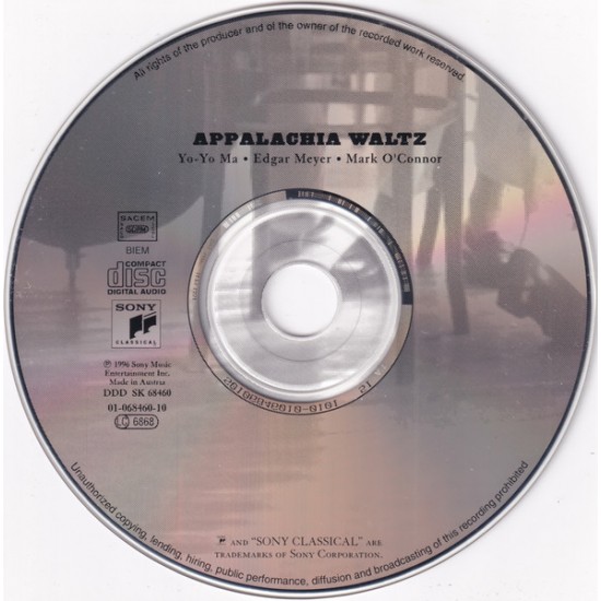 Cd Yo Yo Ma, Edgar Meyer, Mark O'Connor, Appalachia Waltz, 1996
