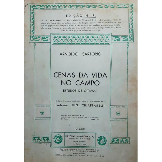 Cenas da Vida no Campo, Estudos de Oitavas, Arnoldo Sartorio