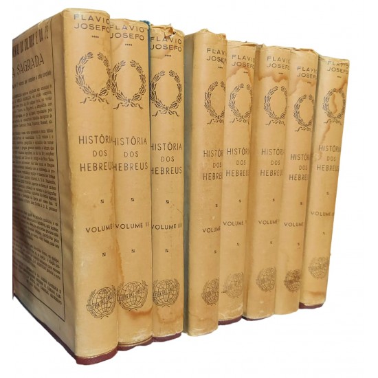 Coleção História dos Hebreus, 9 Volumes, Flávio Josefo, Editora das Américas, 1963