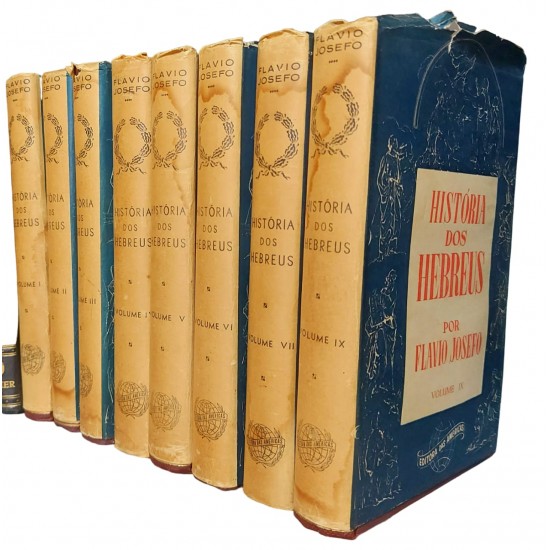 Coleção História dos Hebreus, 9 Volumes, Flávio Josefo, Editora das Américas, 1963