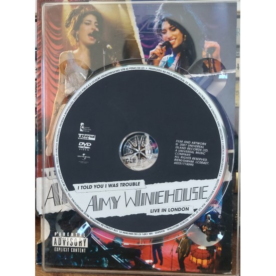Dvd Amy Winehouse, Live In London, I Told You I Was Trouble