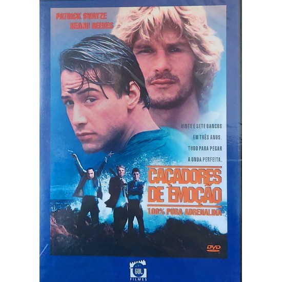 Dvd Caçadores de Emoção, 100% Pura Adrenalina, Keanu Reeves, Patrick Swayze - Lacrado Dvd Caçadores de Emoção, 100% Pura Adrenalina, Keanu Reeves, Patrick Swayze - Lacrado