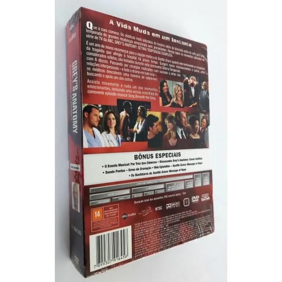Dvd Grey's Anatomy, Setima Temporada Completa, Mais Emoções