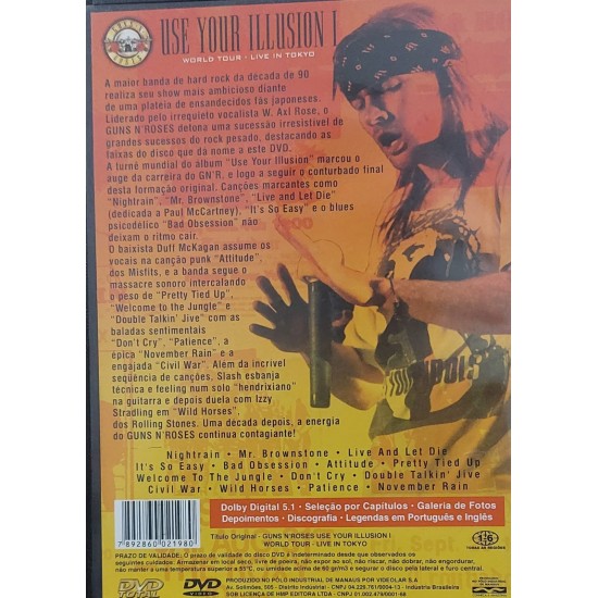 Dvd Guns N Roses, Use Your Illusion 1 - World Tour, Live In Tokyo Dvd Guns N Roses, Use Your Illusion 1 - World Tour, Live In Tokyo