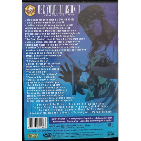 Dvd Guns N' Roses, Use Your Illusion II, World Tour Live In Tokyo 1992
