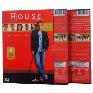Dvd House, Terceira Temporada, 6 Dvds 24 Episódios Dvd House, Terceira Temporada, 6 Dvds 24 Episódios
