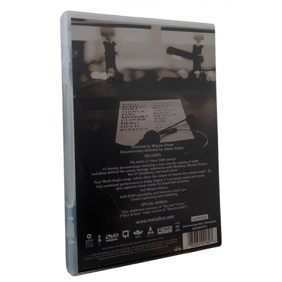 Dvd Metallica, S & M,  com Michael Kamen Conducting The San Francisco Symphony Orchestra