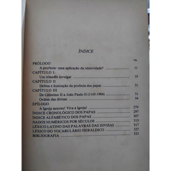 História e Profecia dos Papas, Jean-Charles de Fontbrune, Publicações Europa-América (Portugal)