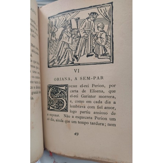 O Romance de Amadis, Affonso Lopes Vieira, Reconstituição, Edição de 1926 conforme Edição de 1578, Capa dura de Couro