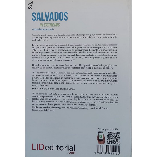 Salvados In Extremis, Como Dar La Vuelta A Negocios En Apuros, Bernardo Quinn Salvados In Extremis, Como Dar La Vuelta A Negocios En Apuros, Bernardo Quinn