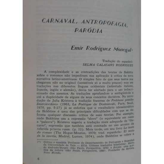 Sobre a Paródia, Tempo Brasileiro 62, Haroldo de Campos, Selma Calazans