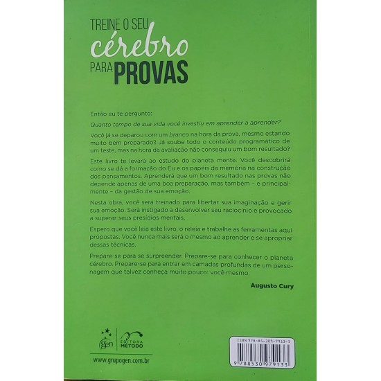 Treine o Seu Cérebro para Provas, Augusto Cury Treine o Seu Cérebro para Provas, Augusto Cury