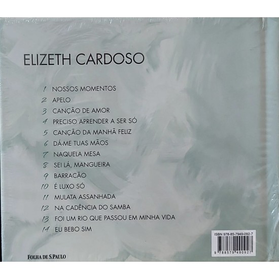 Livro com Cd Elizeth Cardoso, Coleção Folha Grandes Vozes, Volume 20, Lacrado