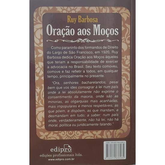 Oração aos Moços, Ruy Barbosa, Pocket Oração aos Moços, Ruy Barbosa, Pocket