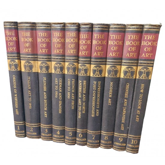 Coleção The Book Of Art. Origins Of Western Art, 10 Volumes, Donald E. Strong, Grolier, 1967