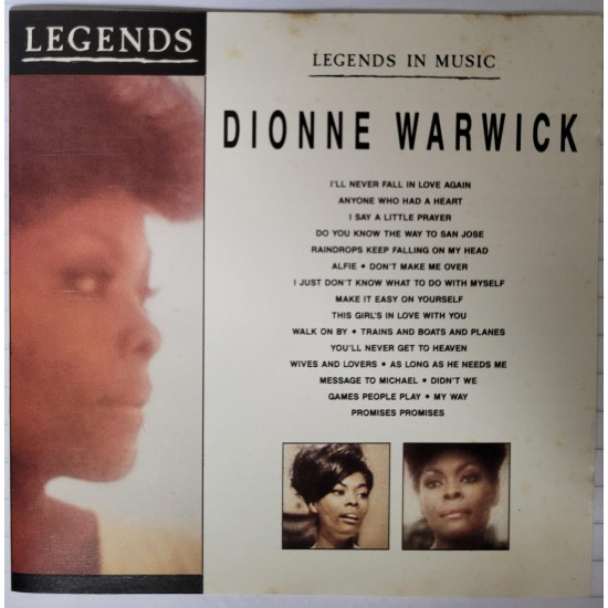 Cd Dione Warwick, Legends in Music Cd Dione Warwick, Legends in Music